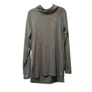 Veil Halo Running Hoodie Gray Heathered Long Sleeve Tunic Women's Medium Modest